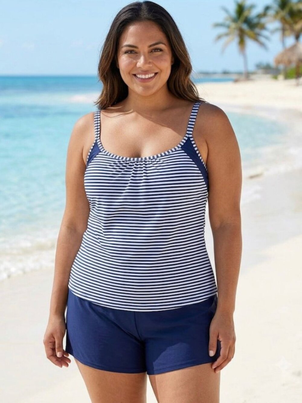 NWOT Black High-Waisted 2-Piece Swimsuit Set 4XL